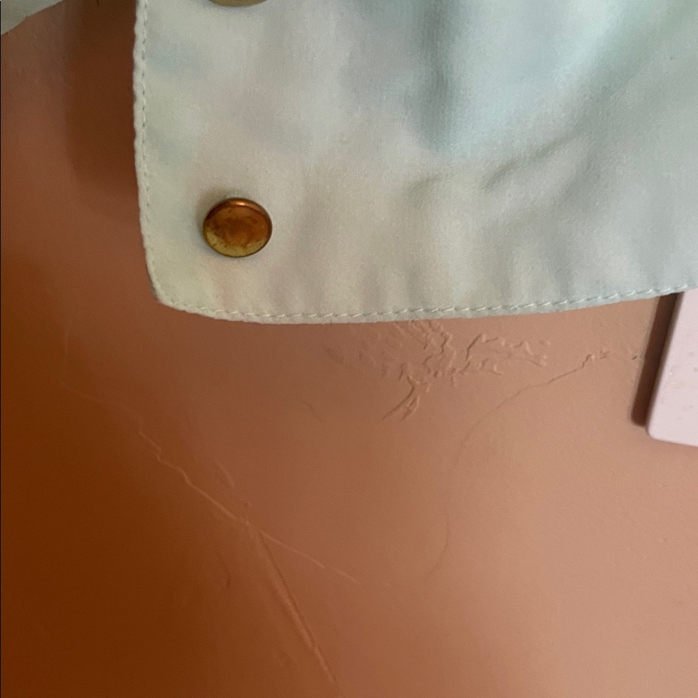 Soulmates Mint Studded Sheer Button-Down Blouse - Picture 5 of 8